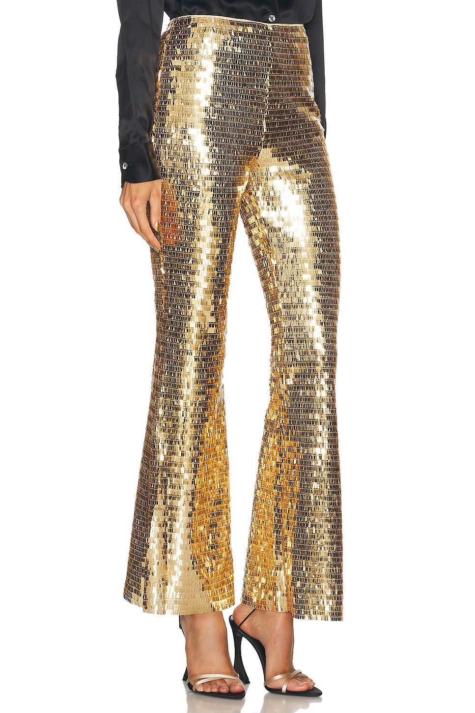 Shop Simon Miller Robo Sequin Pant In Star Gold