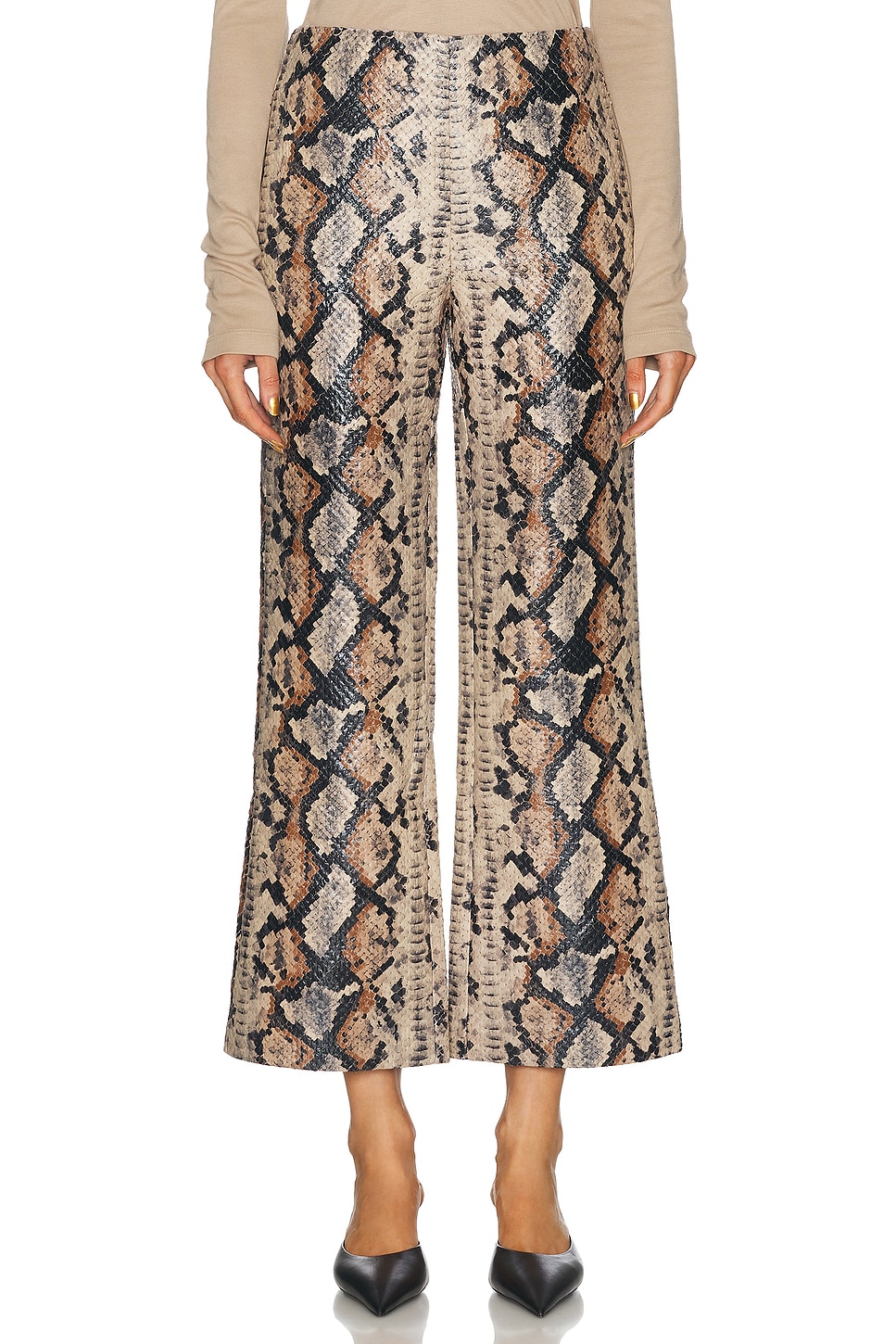 Image 1 of Simon Miller Pia Vegan Snake Pant in Snake Print