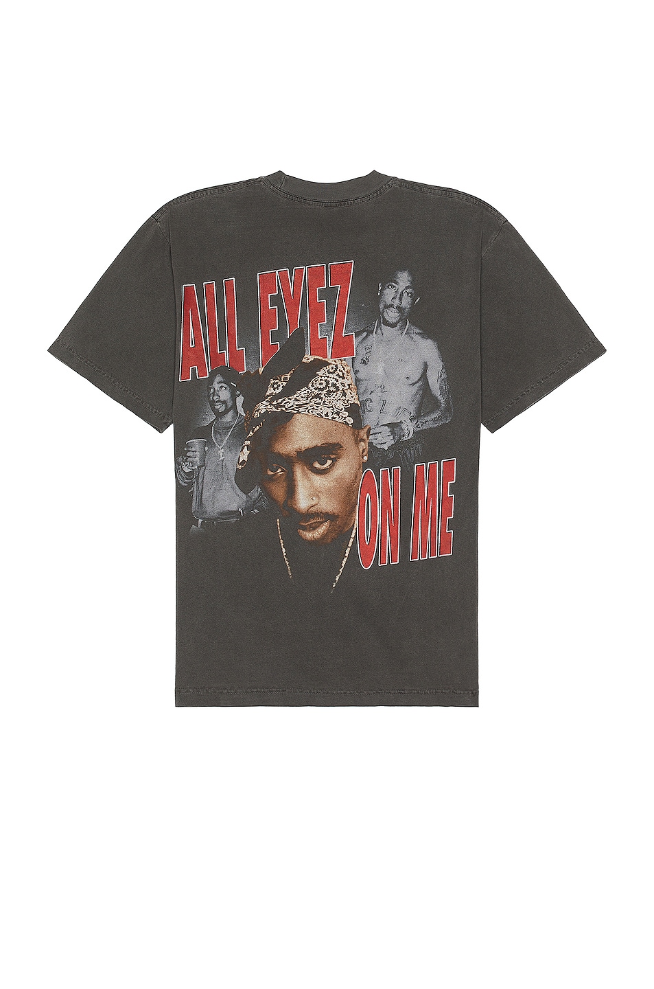 Image 1 of SIXTHREESEVEN 2pac All Eyez On Me T-shirt in Washed Black