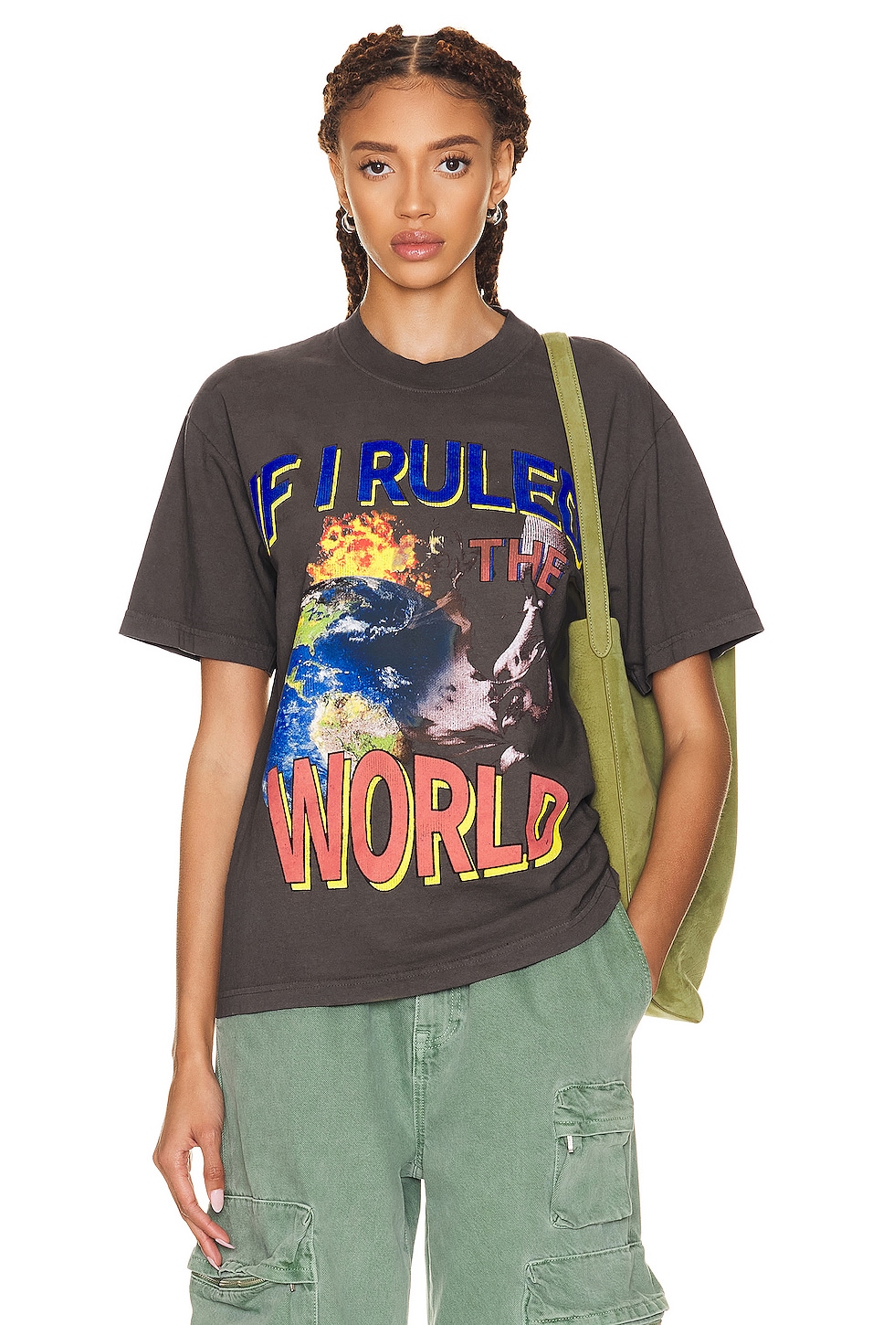 Nas If Ruled The World T-Shirt in Army