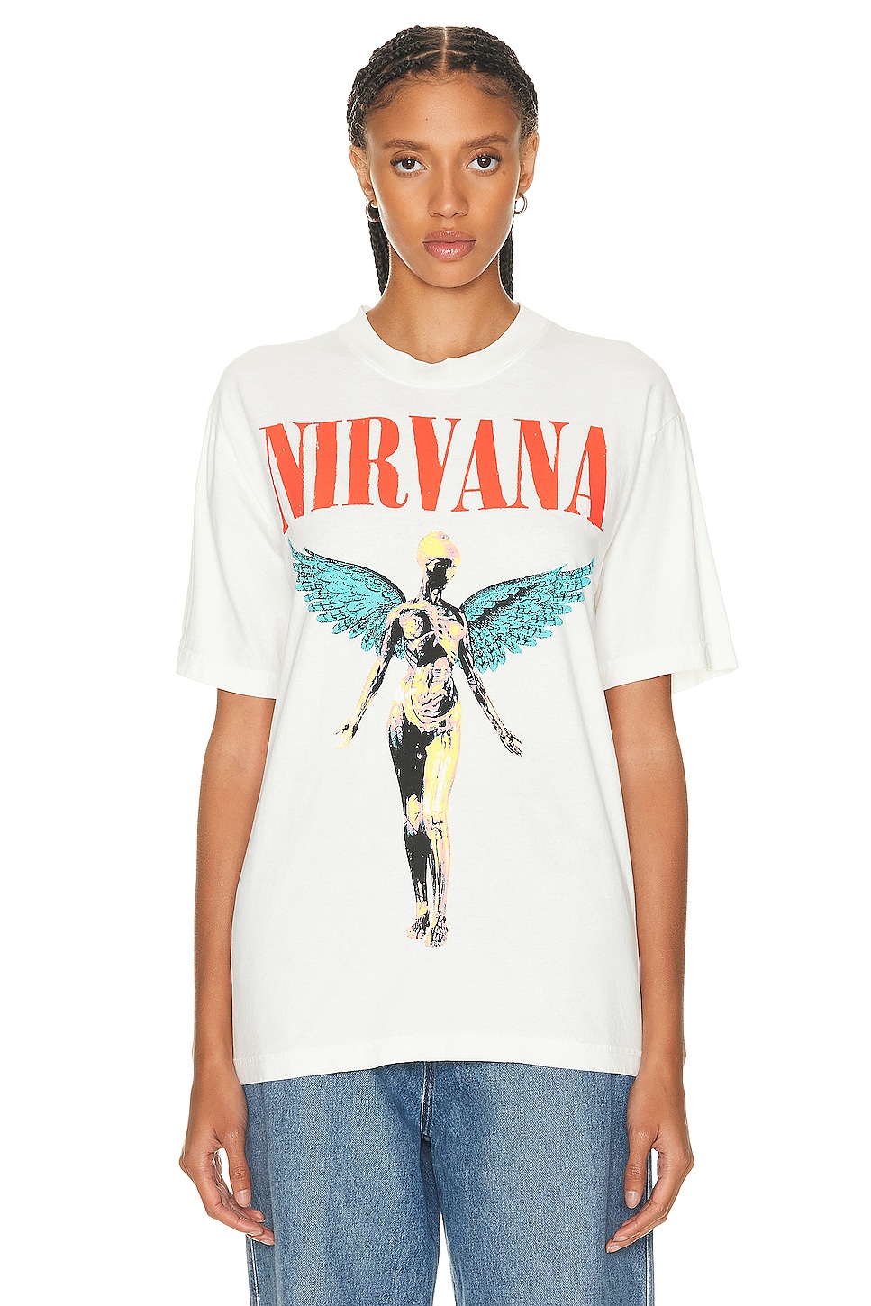 Image 1 of SIXTHREESEVEN Nirvana T-shirt in Creme