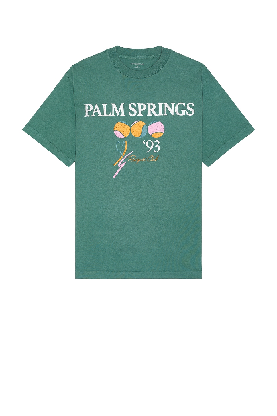 Shop Sixthreeseven Palm Springs Heavyweight Tee In Spruce