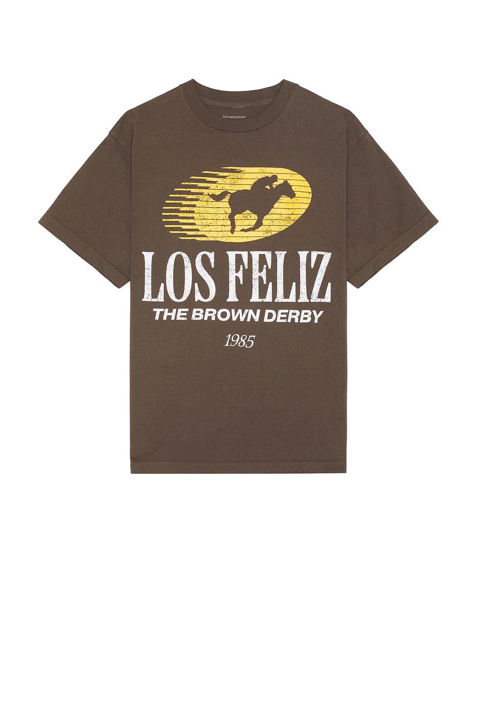 Shop Sixthreeseven Los Feliz Heavyweight Tee In Espresso