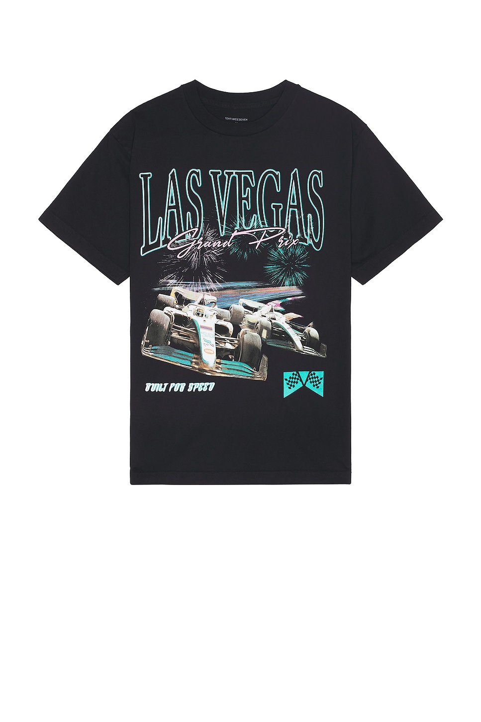 Shop Sixthreeseven Las Vegas Heavyweight Tee In Midnight Black