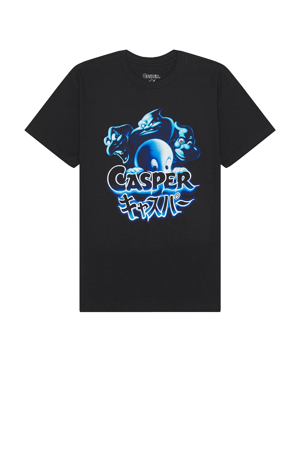 Shop Sixthreeseven Casper Ghost Kanji Tee In Black