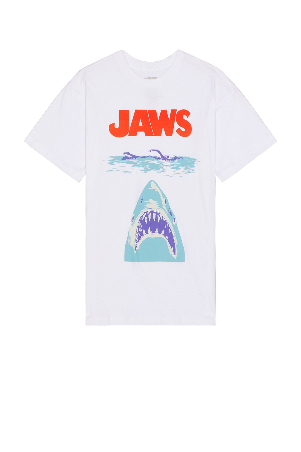 Image 1 of SIXTHREESEVEN Jaws Poster Sketch Tee in White