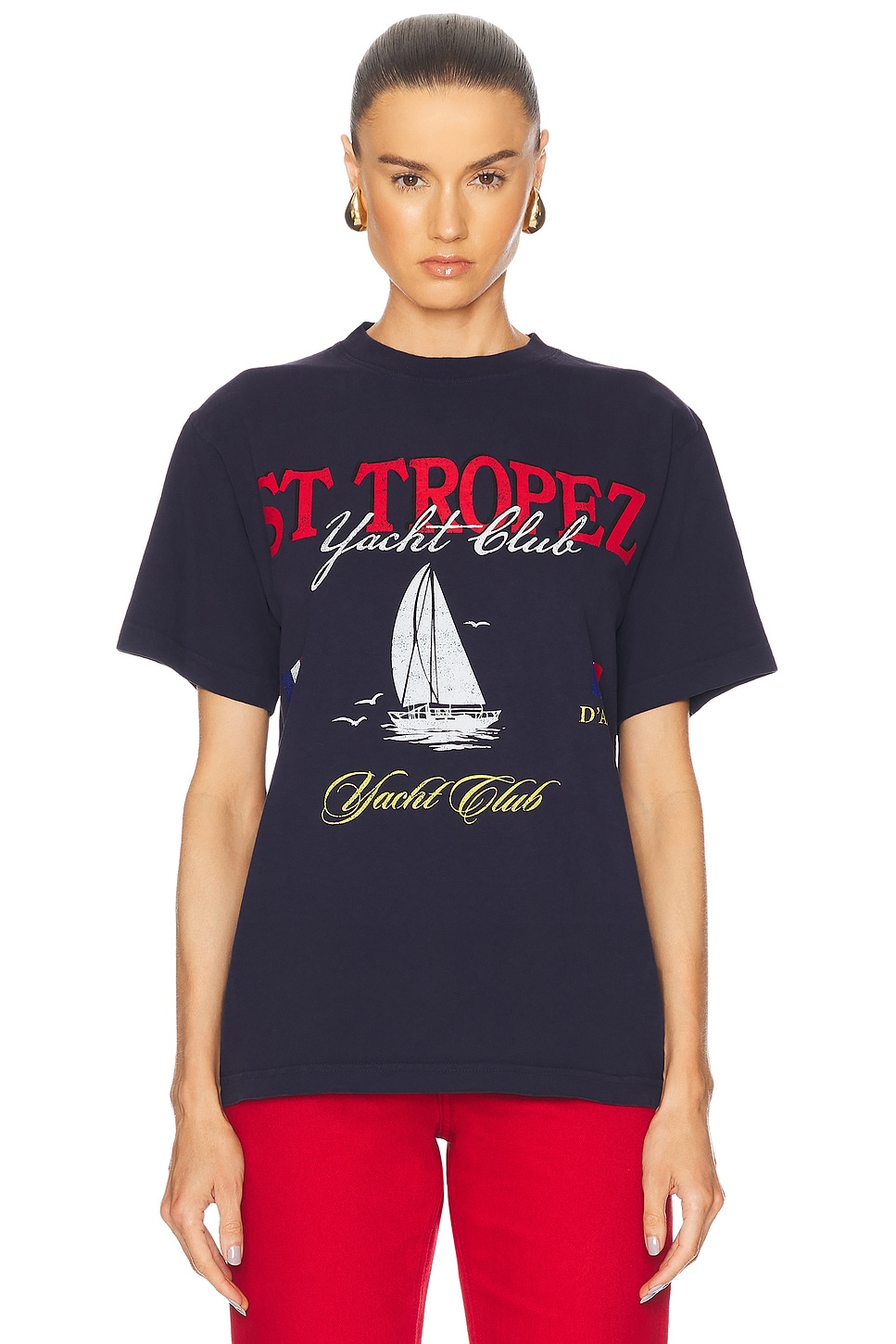 Shop Sixthreeseven St. Tropez Yacht Heavyweight Tee In Peacoat