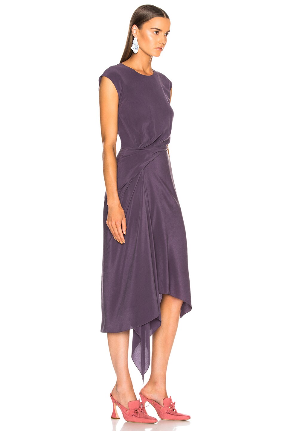 Sies Marjan Anita Asymmetrical Dress in Eggplant | FWRD