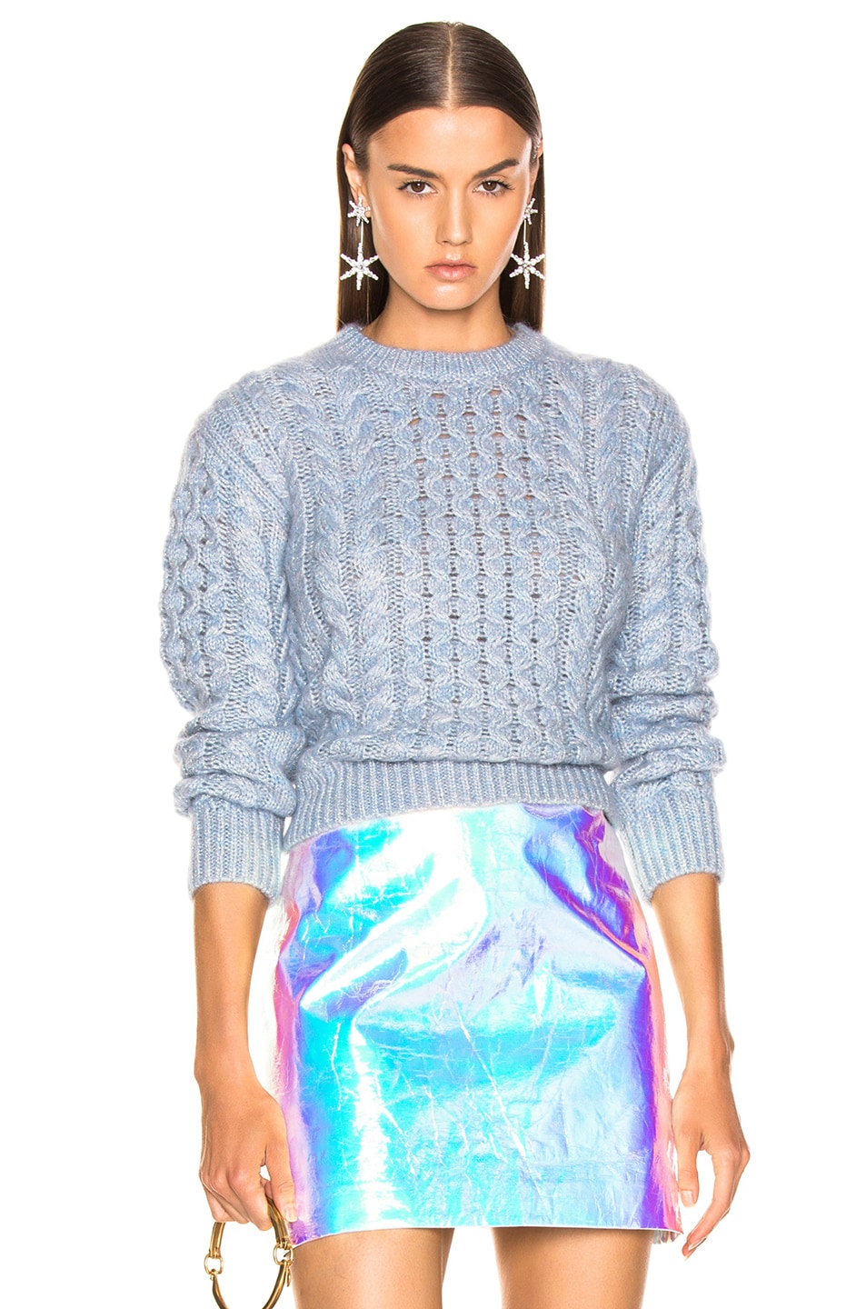 Image 1 of Sies Marjan Britta Cable Knit Sweater in Ice Blue