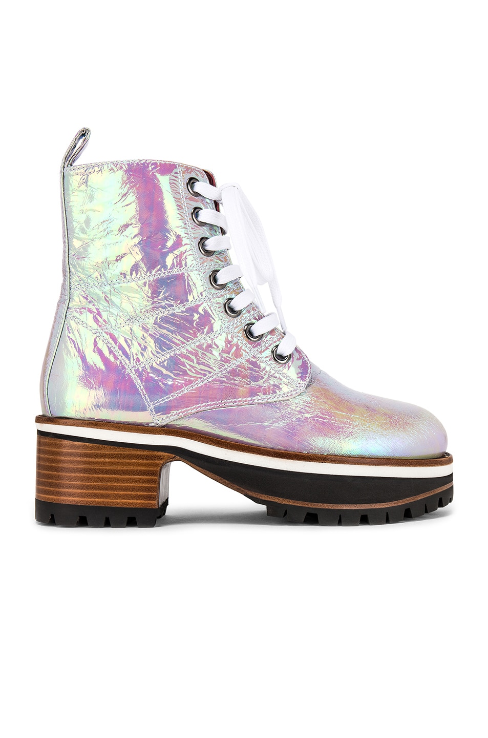 Image 1 of Sies Marjan Jessa Holographic Combat Boots in Multicolored