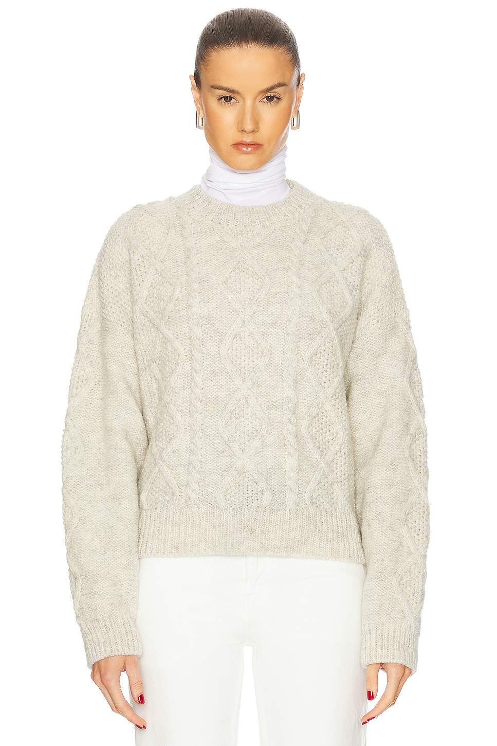 Ellen Crewneck Sweater in Beige