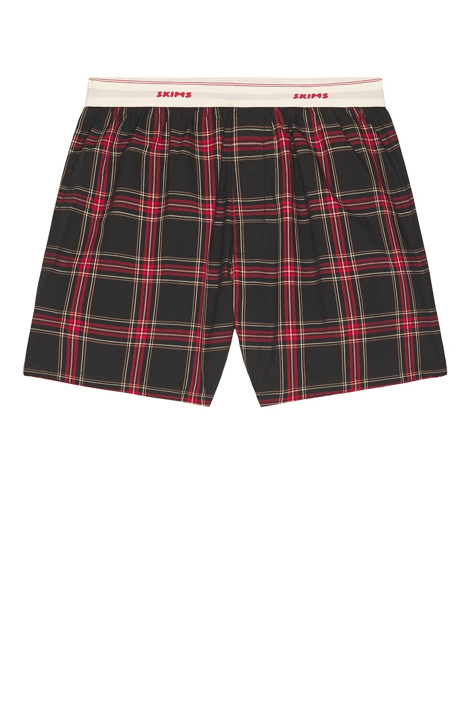 Image 1 of SKIMS Cotton Poplin Logo Band Boxer in Ash Red