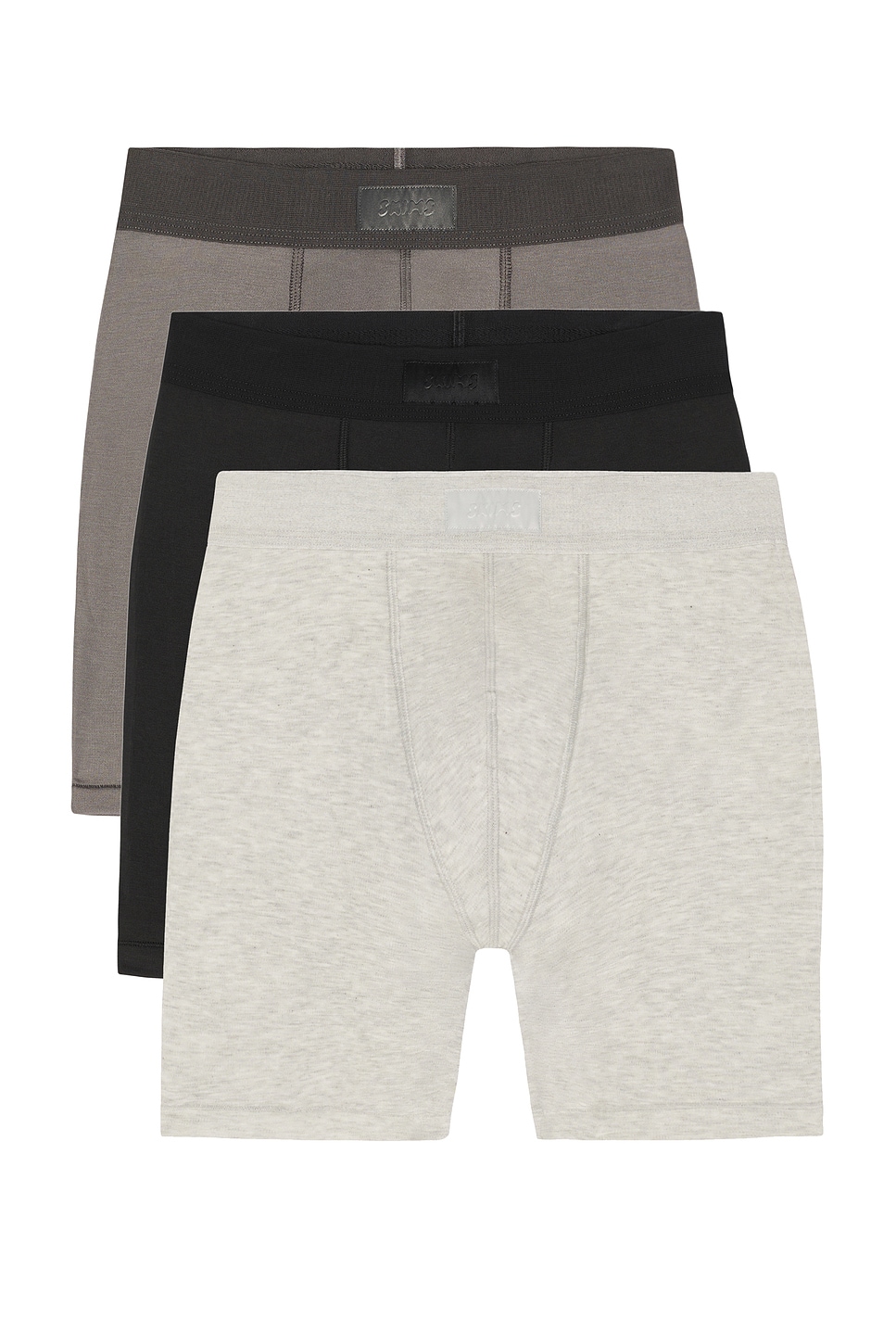 Image 1 of SKIMS Cotton 5" Boxer Brief 3-Pack in Heather Multi