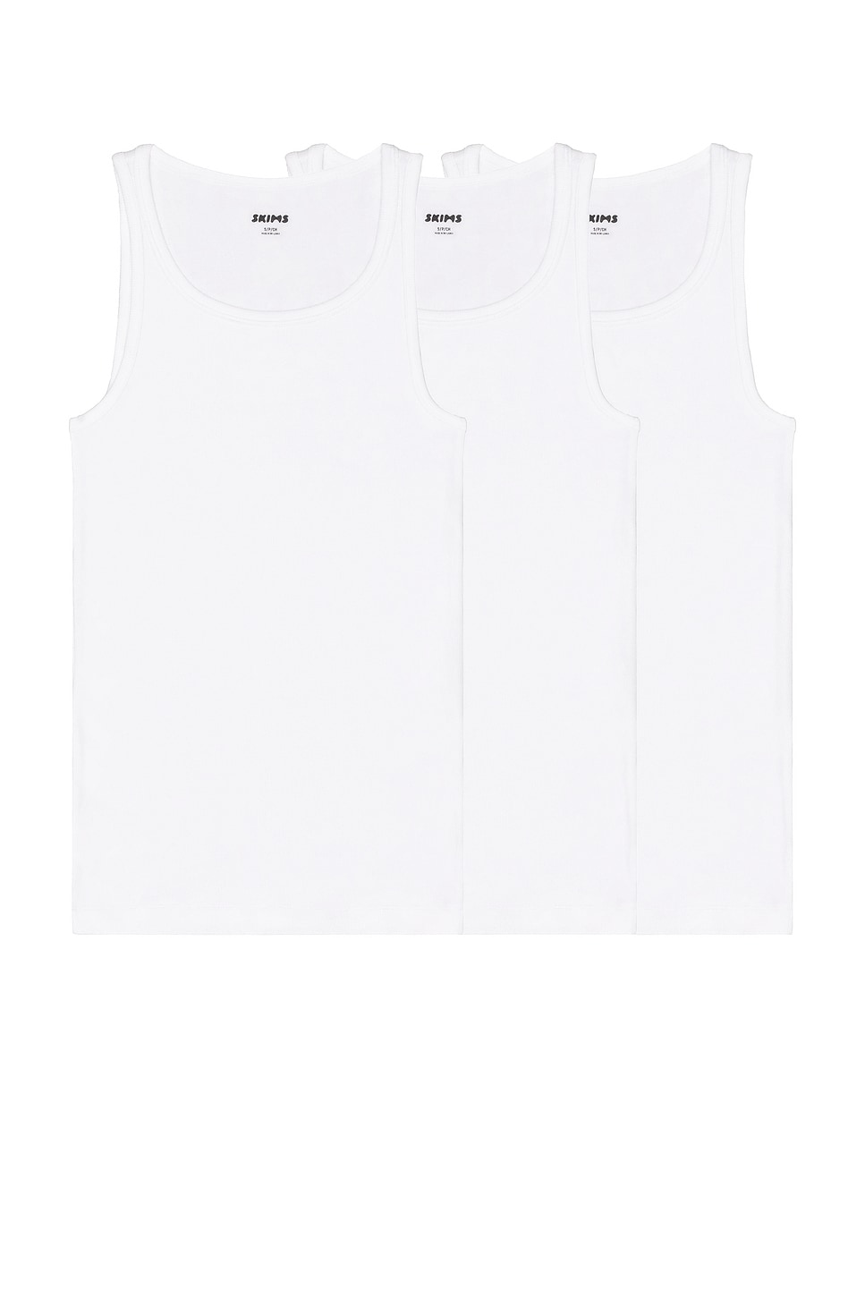Image 1 of SKIMS Cotton Rib Tank 3-Pack in Chalk