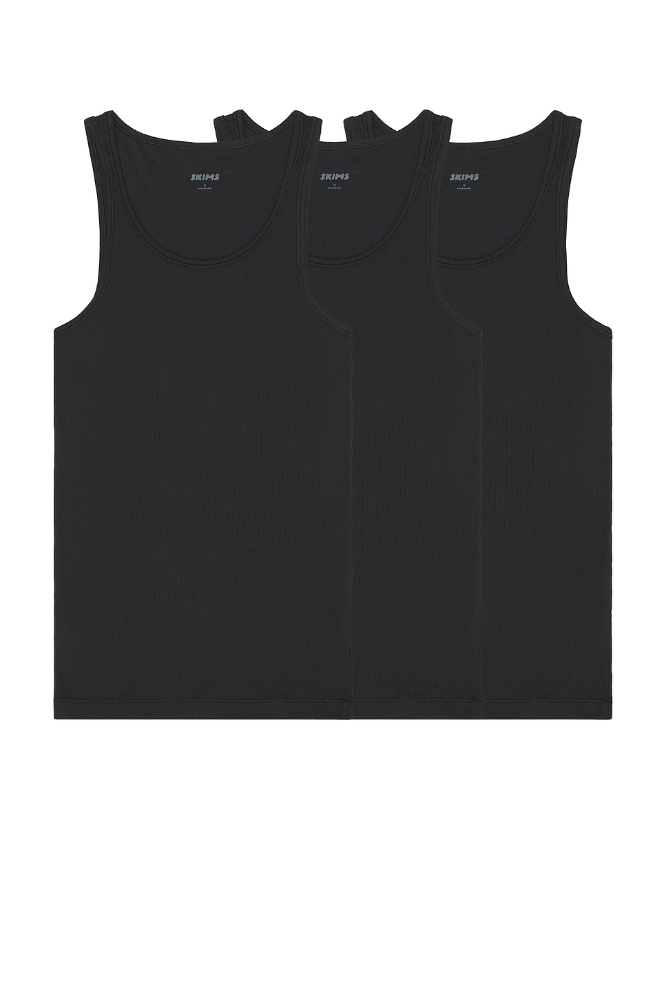 Image 1 of SKIMS Cotton Rib Tank 3-Pack in Onyx