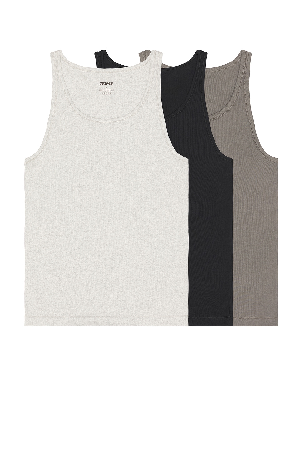 Skims Cotton Rib Tank 3-pack In Multi