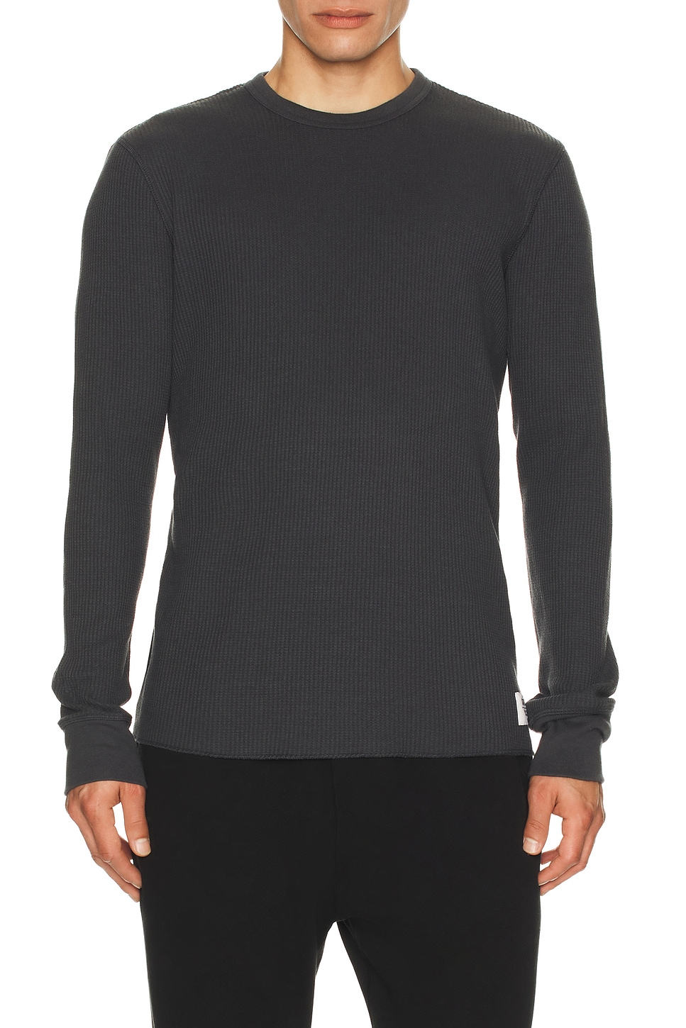 Image 1 of SKIMS Waffle Long Sleeve Top in Graphite