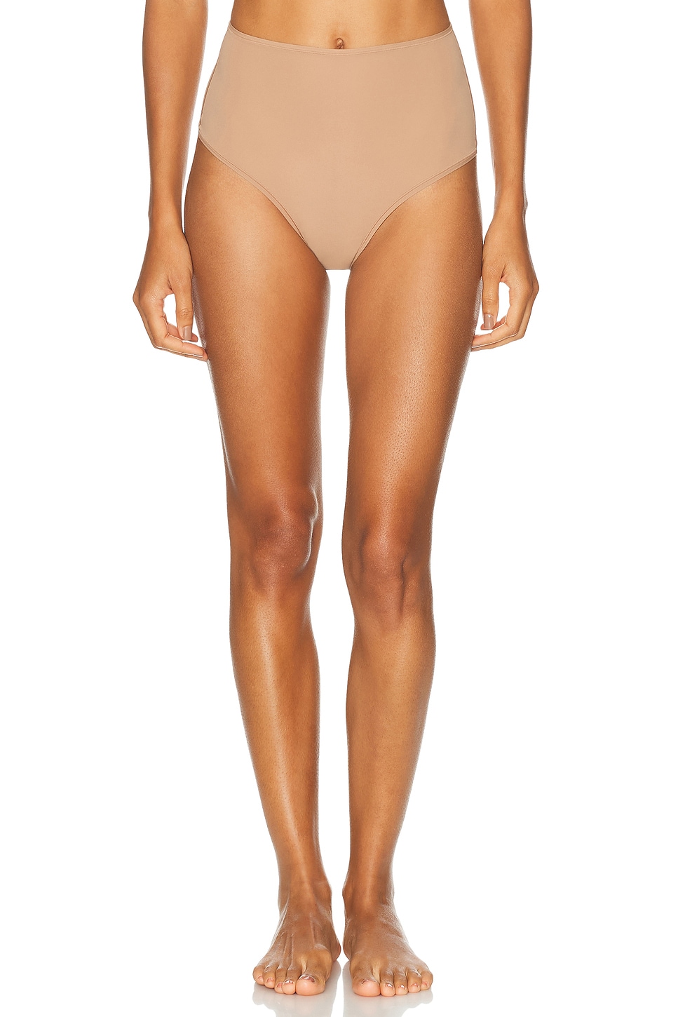 Skims Fits Everybody High Waisted Thong In Brown