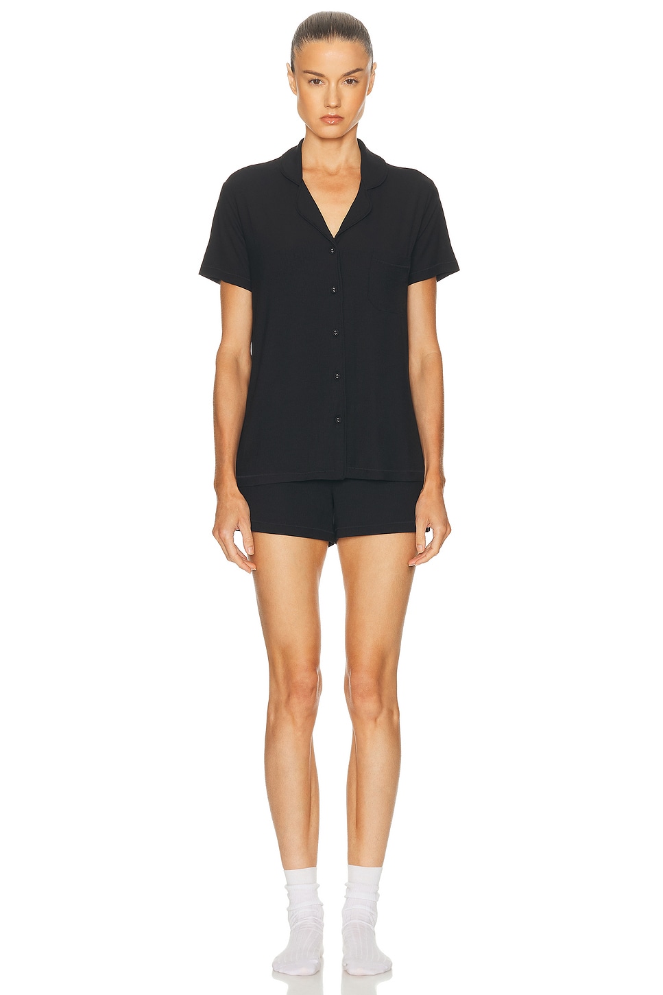 Image 1 of SKIMS Soft Lounge Short Sleep Set in Onyx