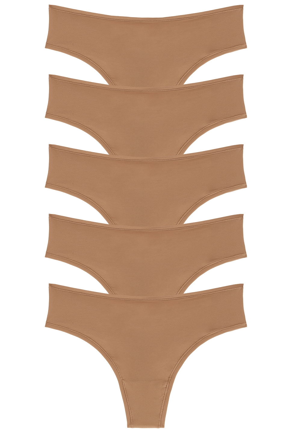 Image 1 of SKIMS Fits Everybody 5 Pack Thong in Sienna