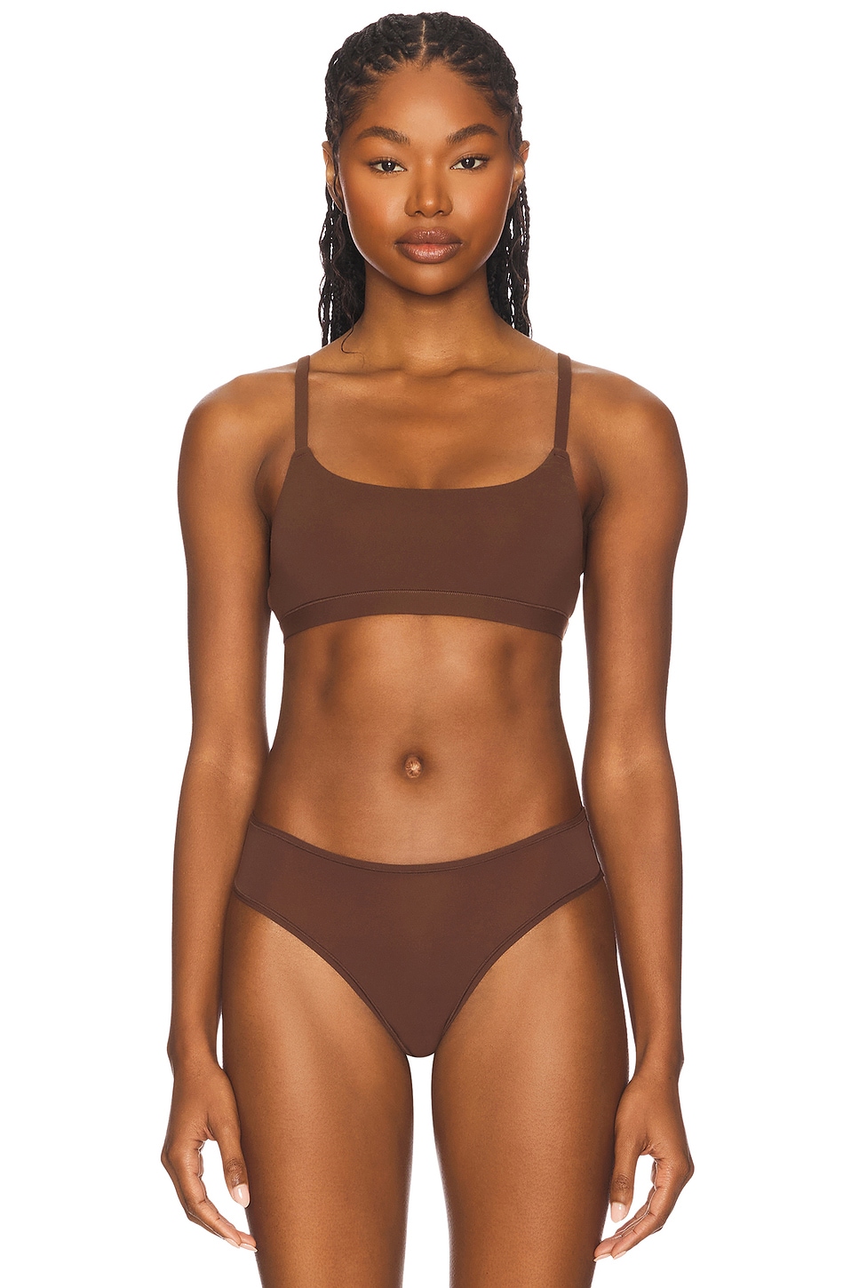 Image 1 of SKIMS Fits Everybody Scoop Bralette in Cocoa