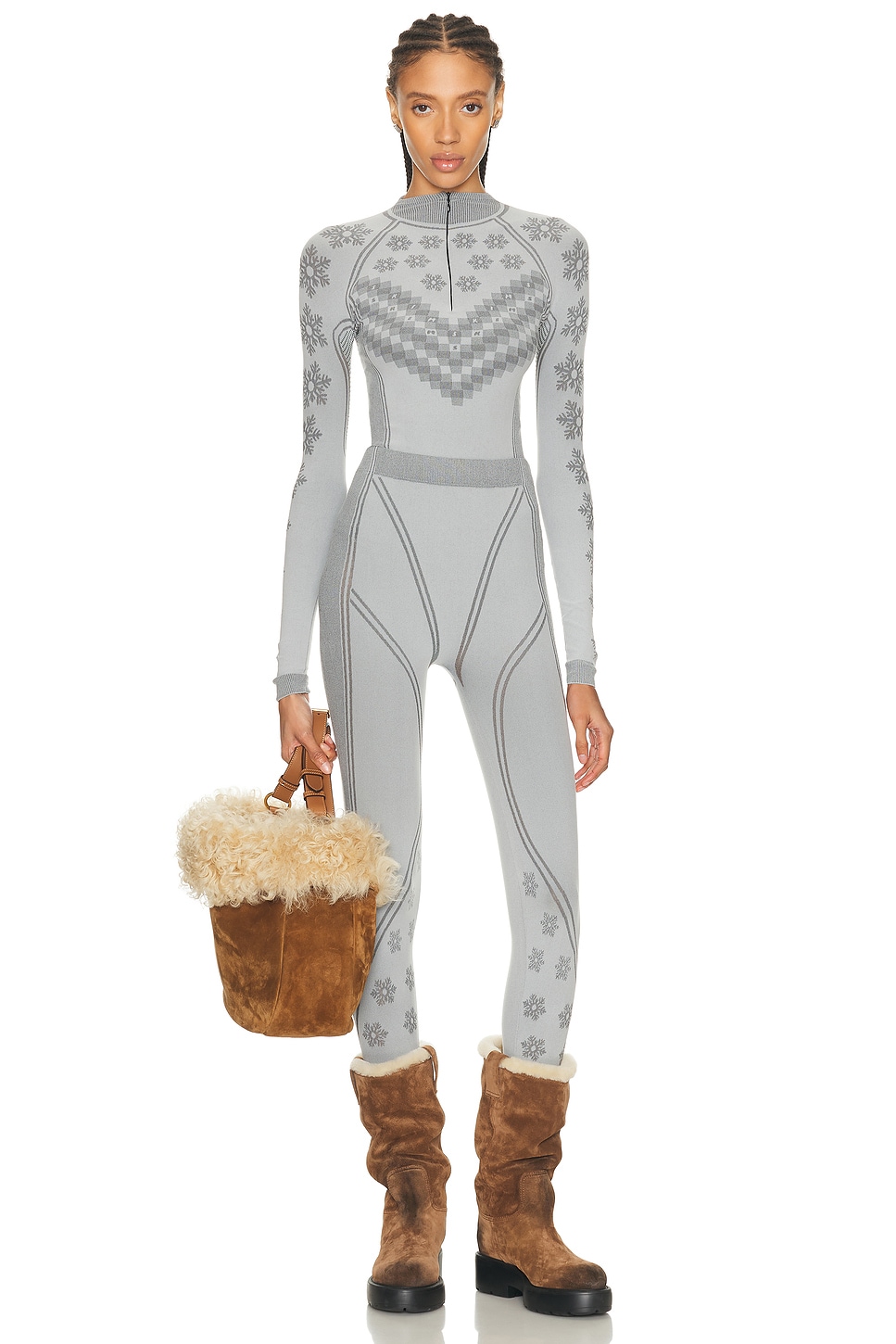 Skims Ski First Layers Half Zip Long Sleeve Sweater