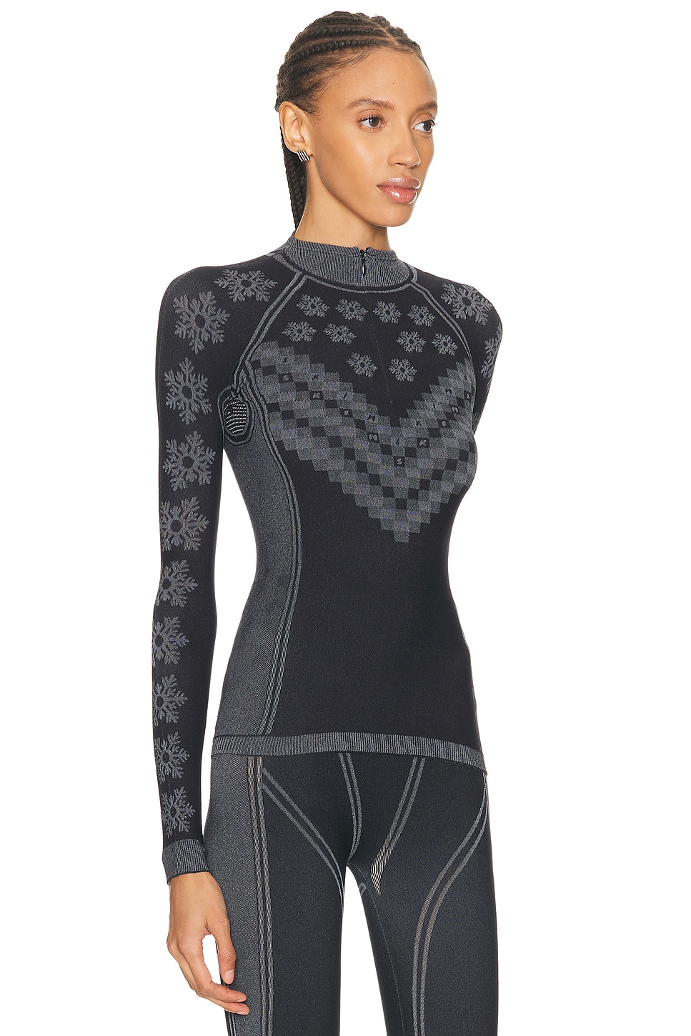 Skims Ski First Layers Half Zip Long Sleeve Sweater