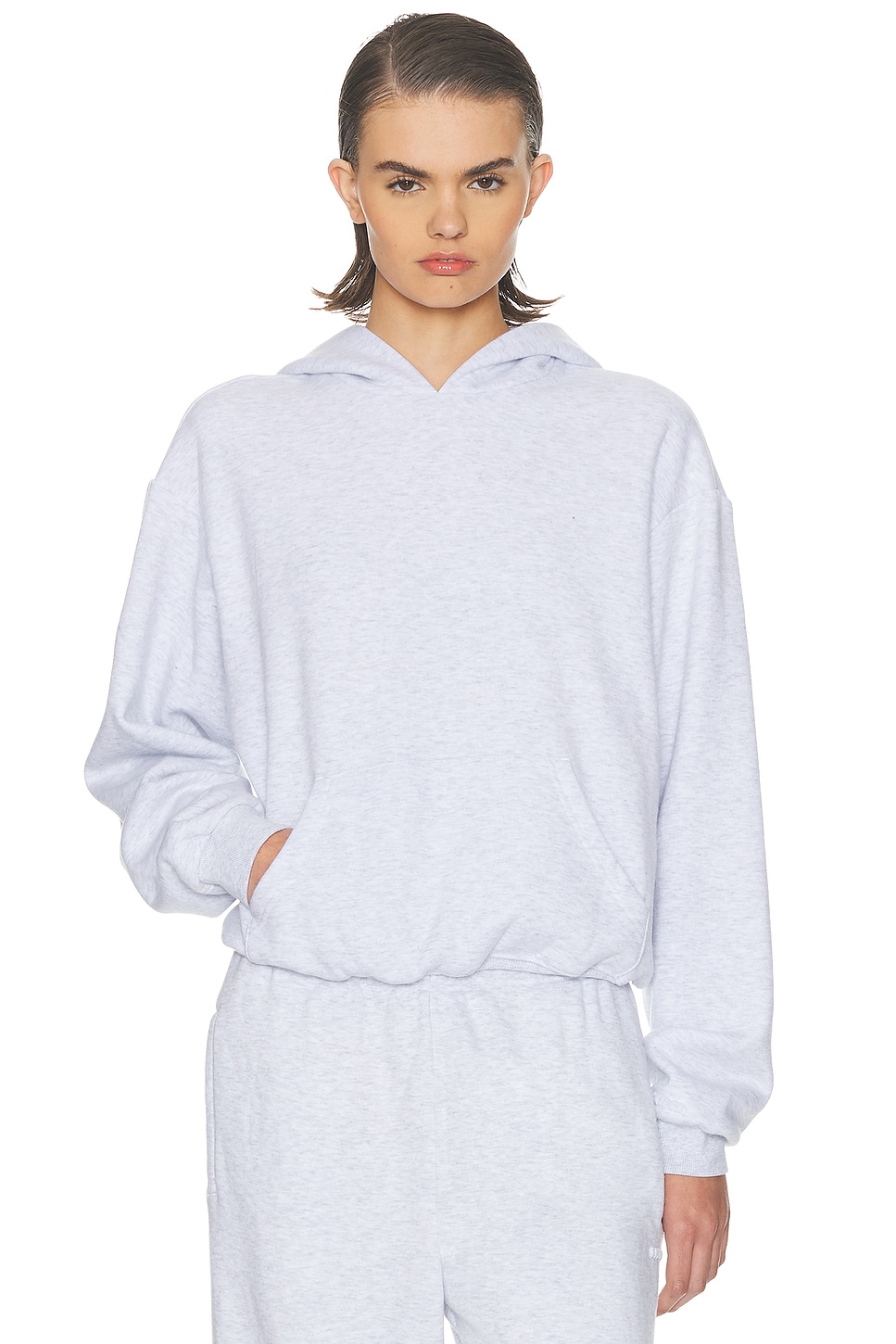 Image 1 of SKIMS Cotton Fleece Classic Hoodie in Light Heather Grey