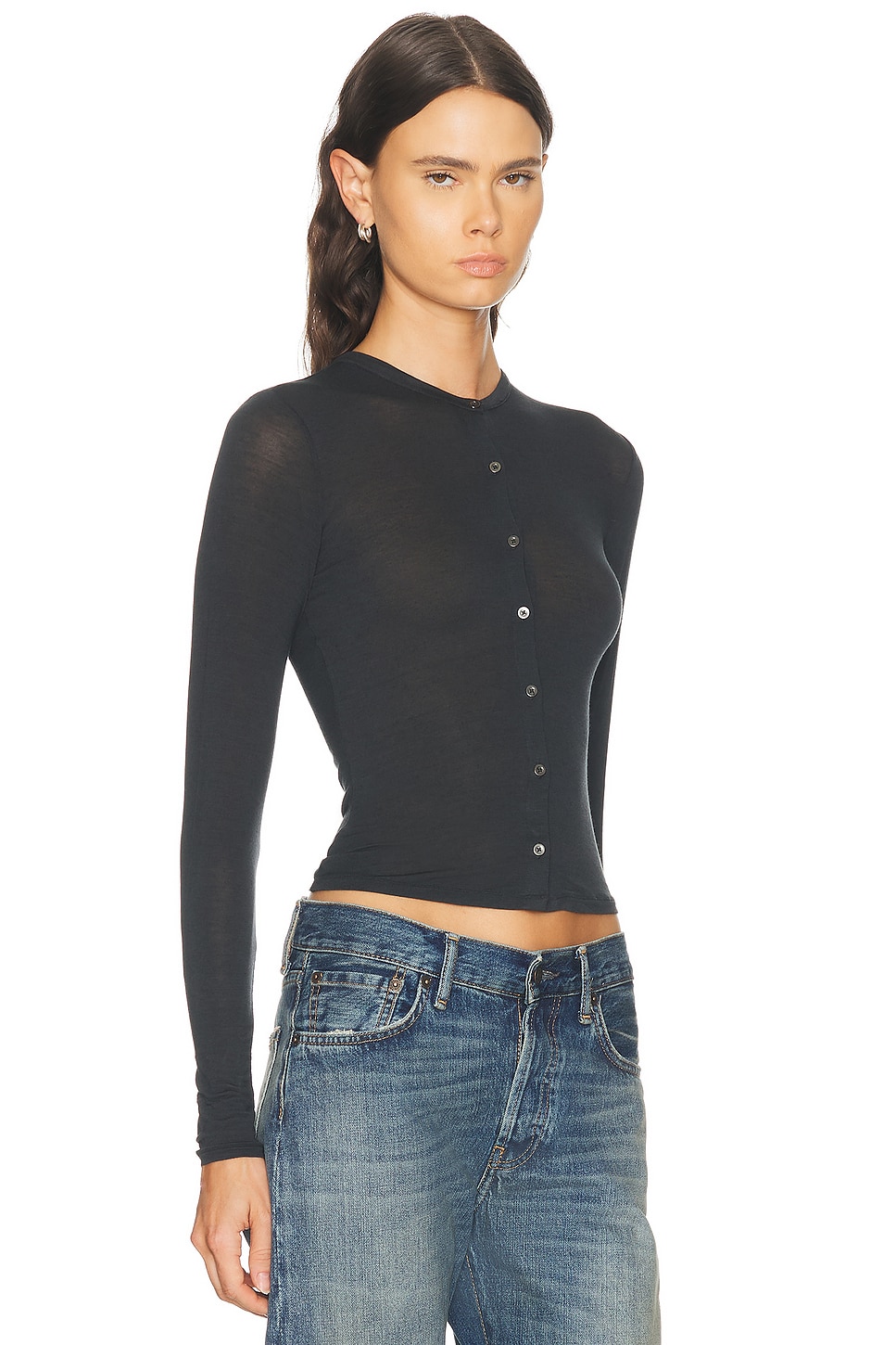 SKIMS Sheer Modal Cardigan | Thumbnail 2 SKIMS Sheer Modal Cardigan | Thumbnail 2