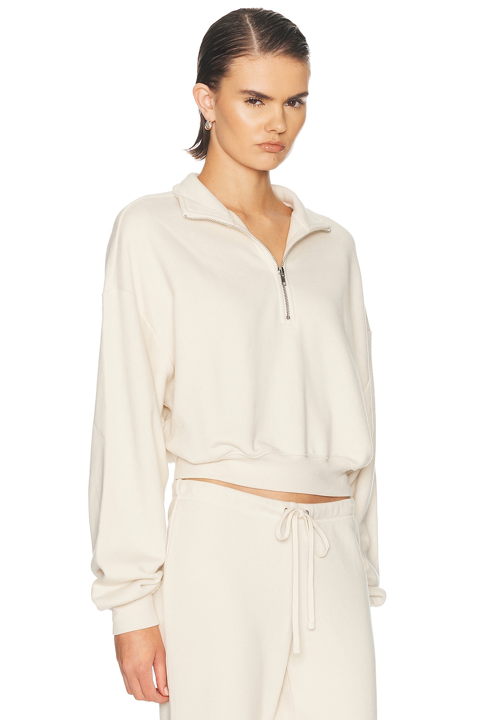 SKIMS Drapey French Terry Half Zip Pullover Sweatshirt | Thumbnail 2 SKIMS Drapey French Terry Half Zip Pullover Sweatshirt | Thumbnail 2