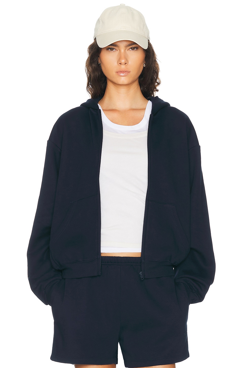 Skims Cotton Fleece Classic Zip-Up Hoodie