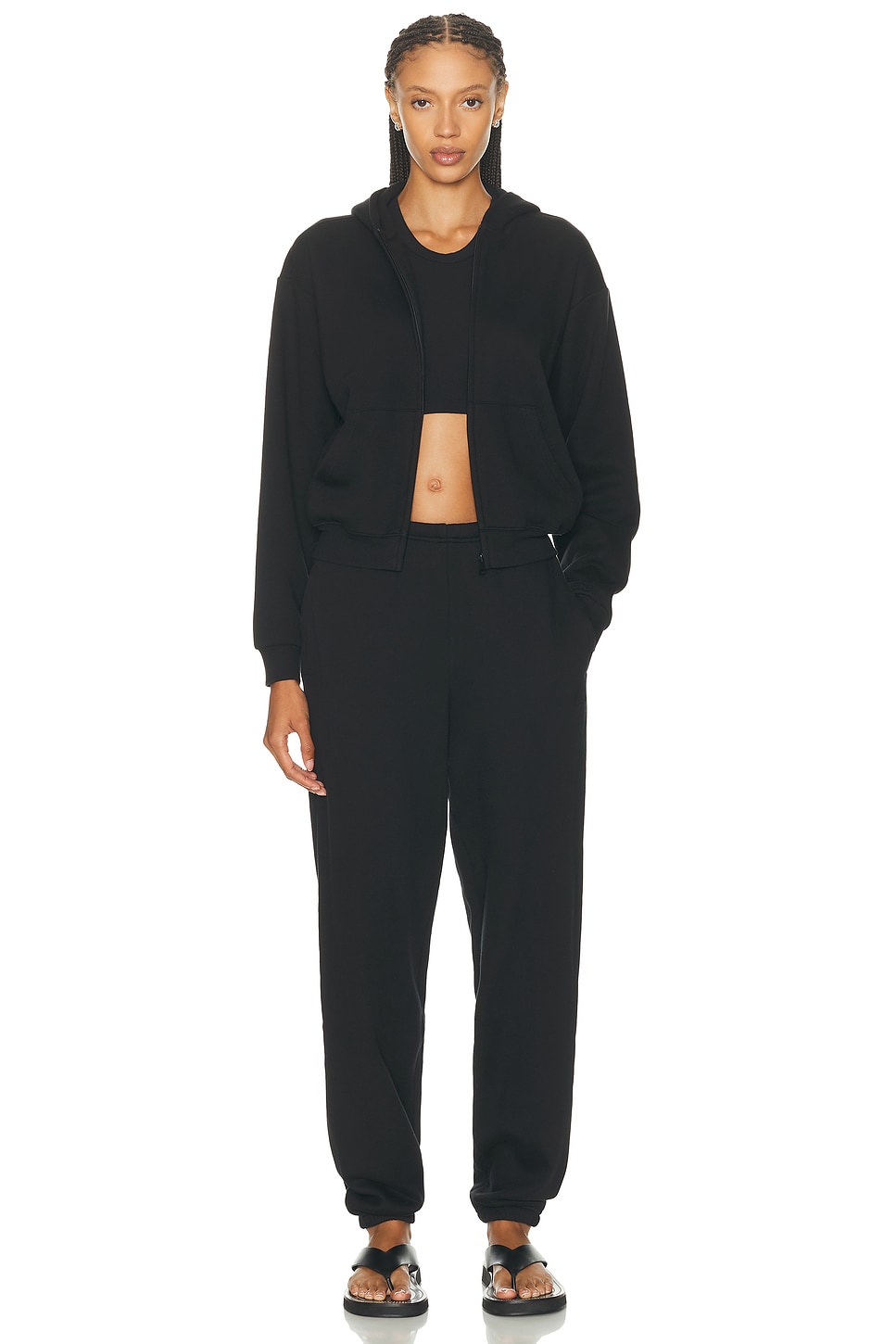 Skims Cotton Fleece Classic Zip-Up Hoodie thumbnail