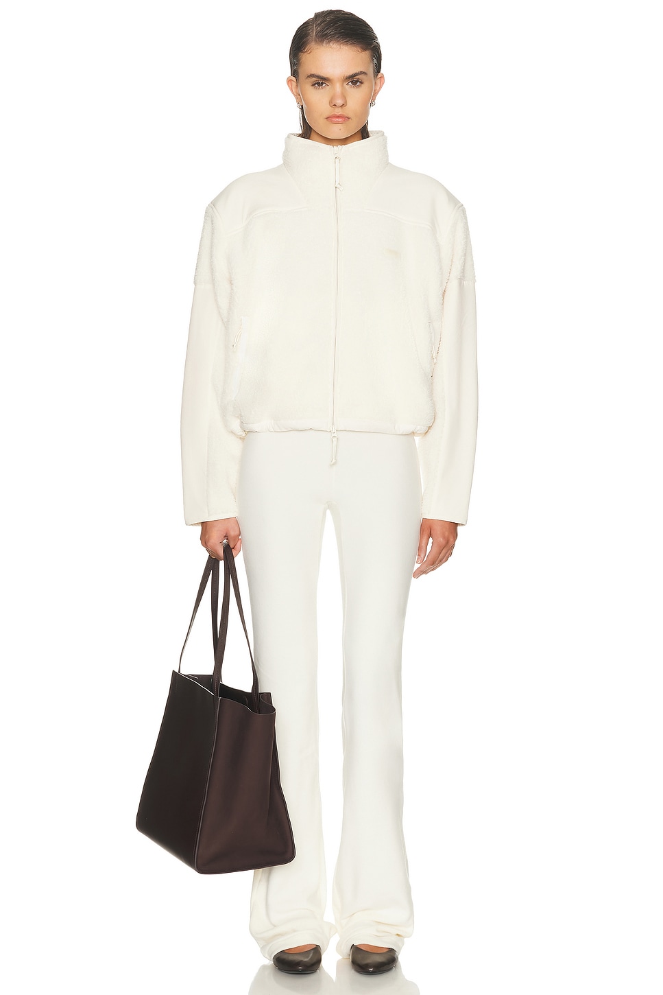 Skims Ski Teddy Boxy Zip Up Jacket