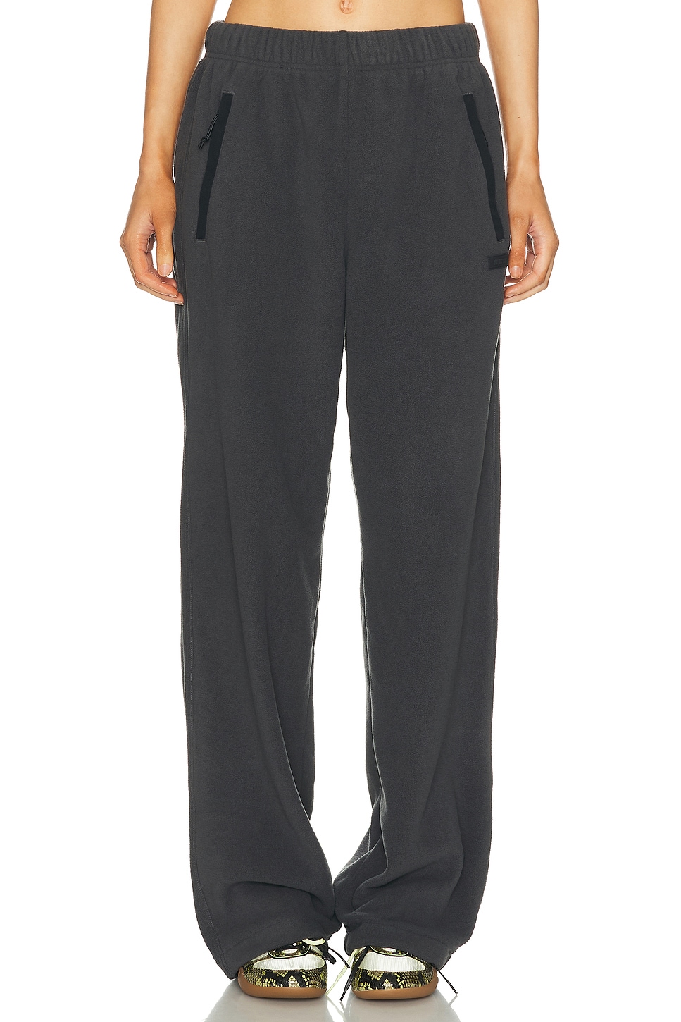 Skims Fleece Lounge Straight Leg Pant In Gray