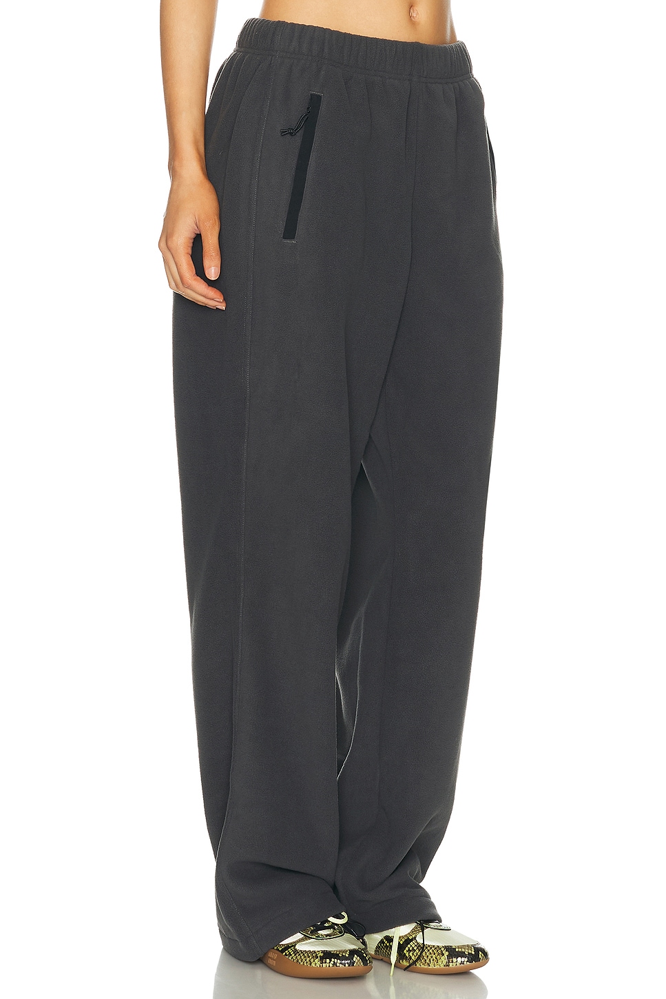 Skims Fleece Lounge Straight Leg Pant In Gray