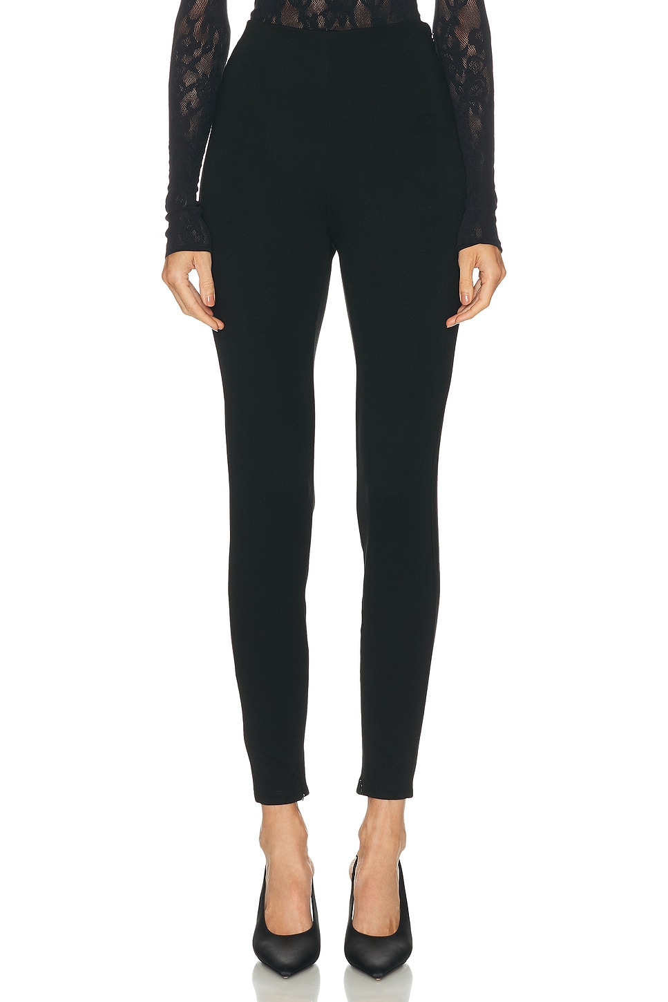 Image 1 of SKIMS The Essential High Waist Legging in Obsidian