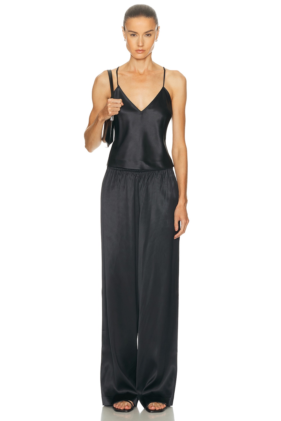Skims Heavy Stretch Satin Wide Leg Pant