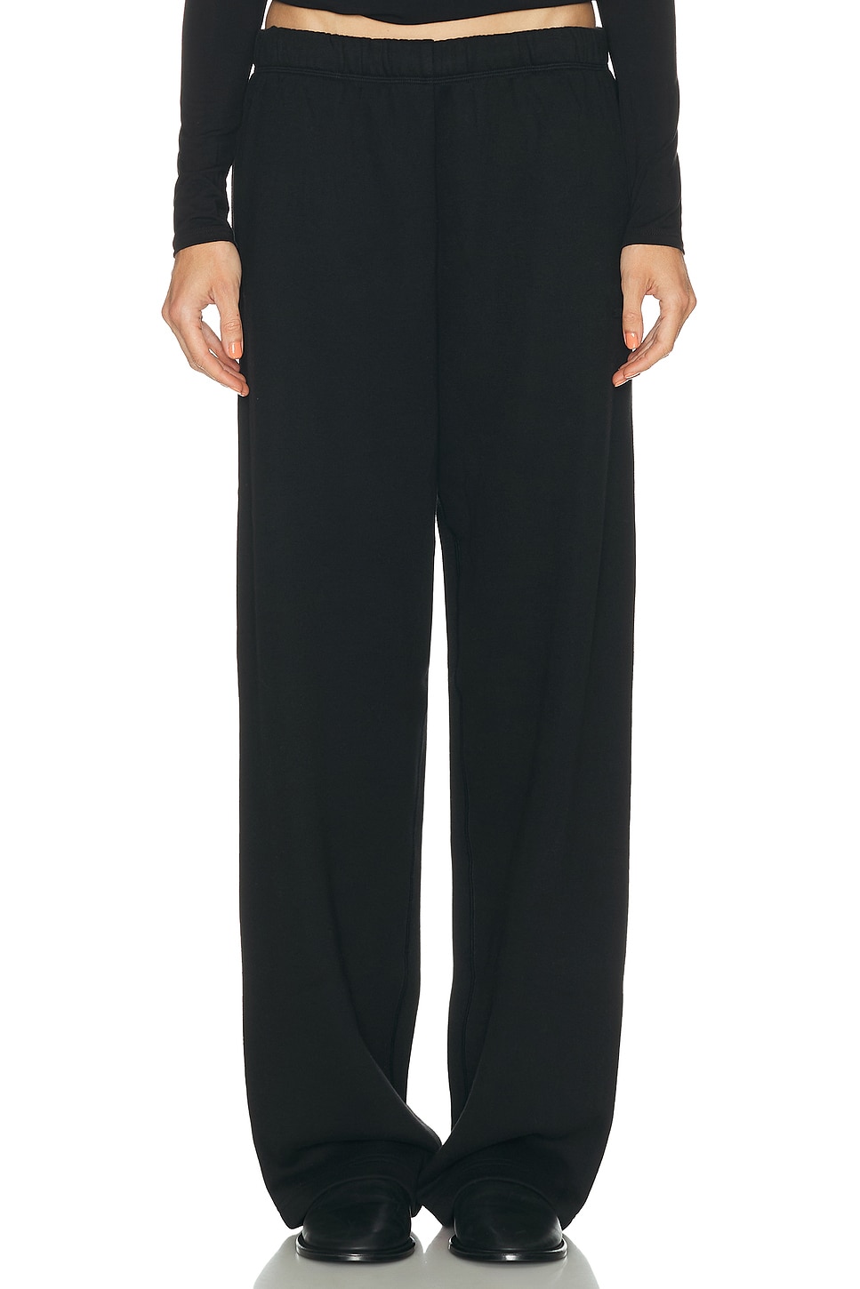 Skims Cotton Fleece Classic Straight Leg Pant In Multi