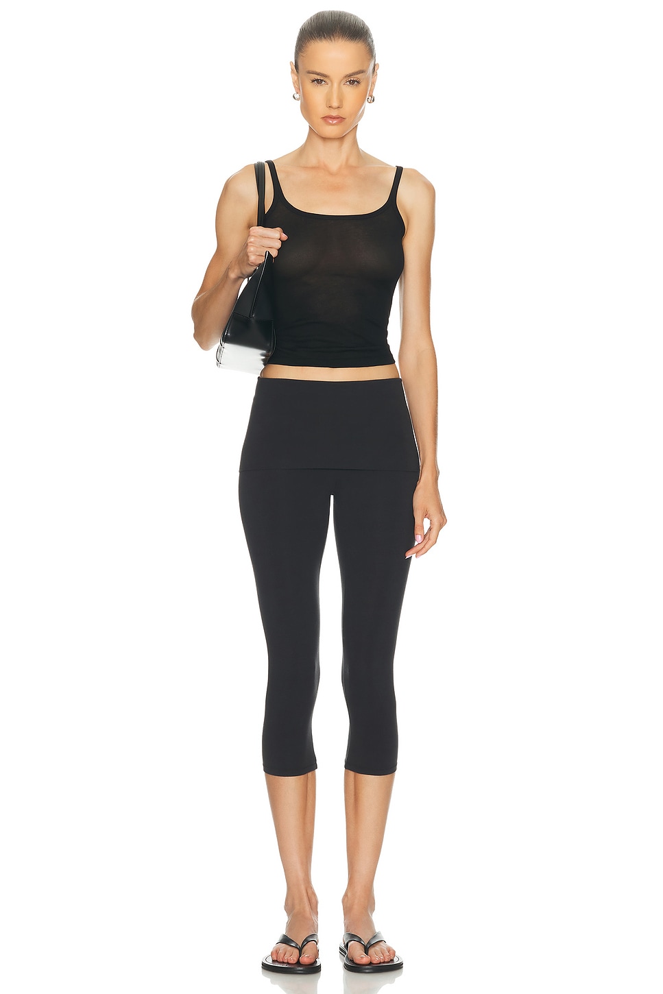 Skims Cotton Jersey Foldover Capri Pant thumbnail