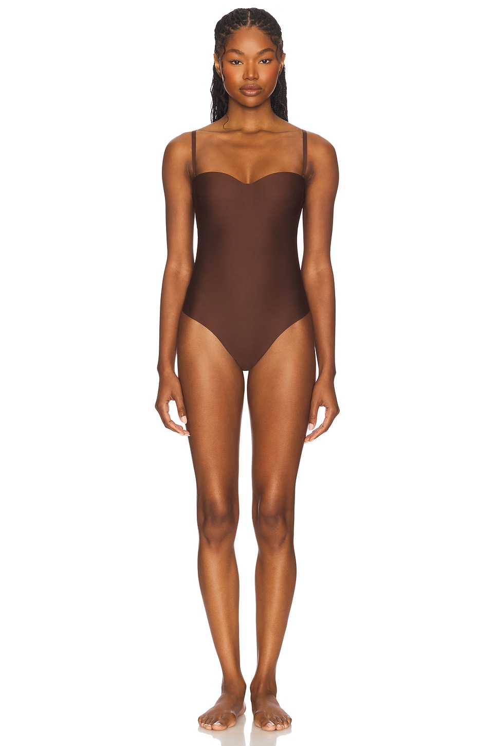 Image 1 of SKIMS Molded Underwire Bodysuit in Cocoa