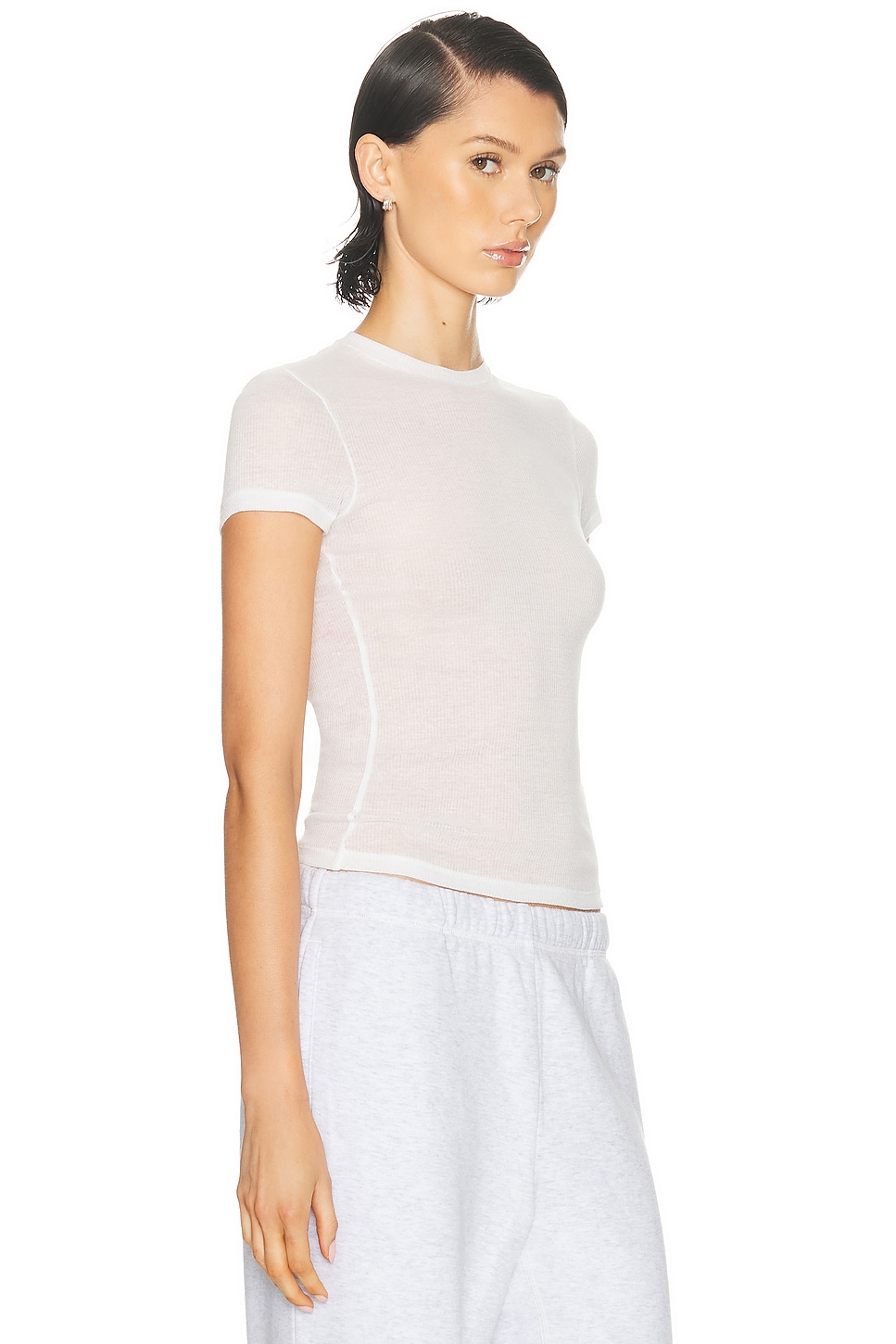 Sheer Cotton Crewneck Standard T-Shirt