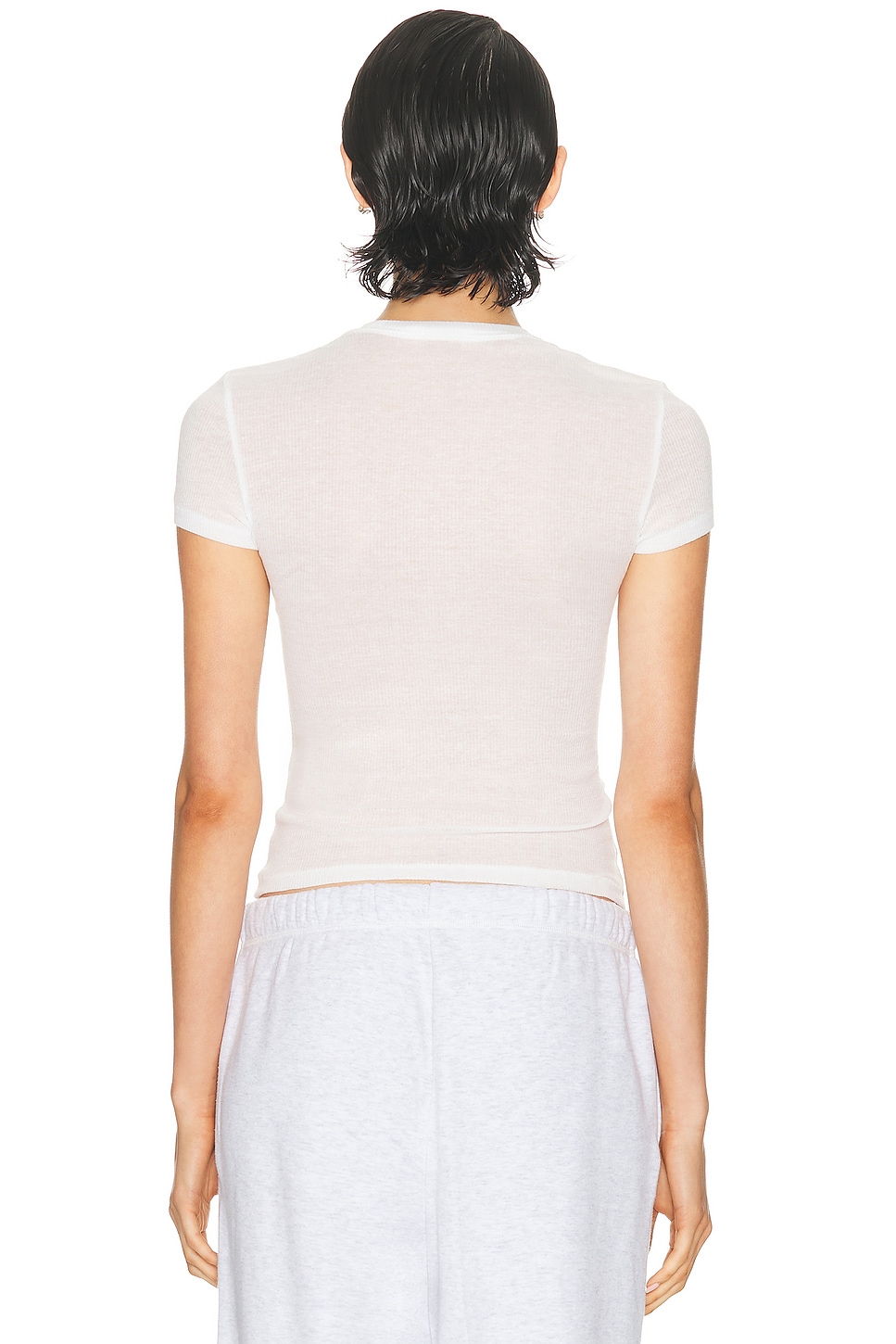 Sheer Cotton Crewneck Standard T-Shirt