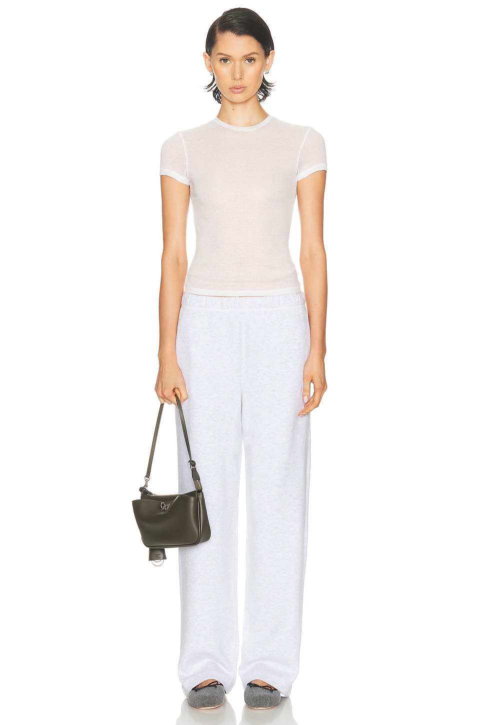 Sheer Cotton Crewneck Standard T-Shirt