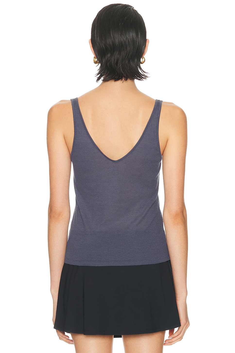 Skims Sheer Cotton V-Neck Tank Top thumbnail