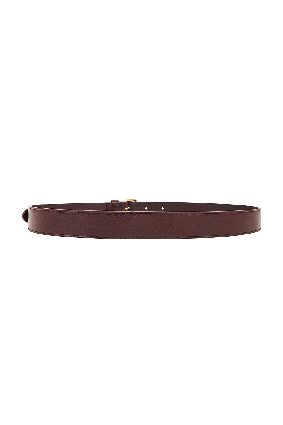 Shop Saint Laurent Motorcycle Belt 2cm In Red Tan