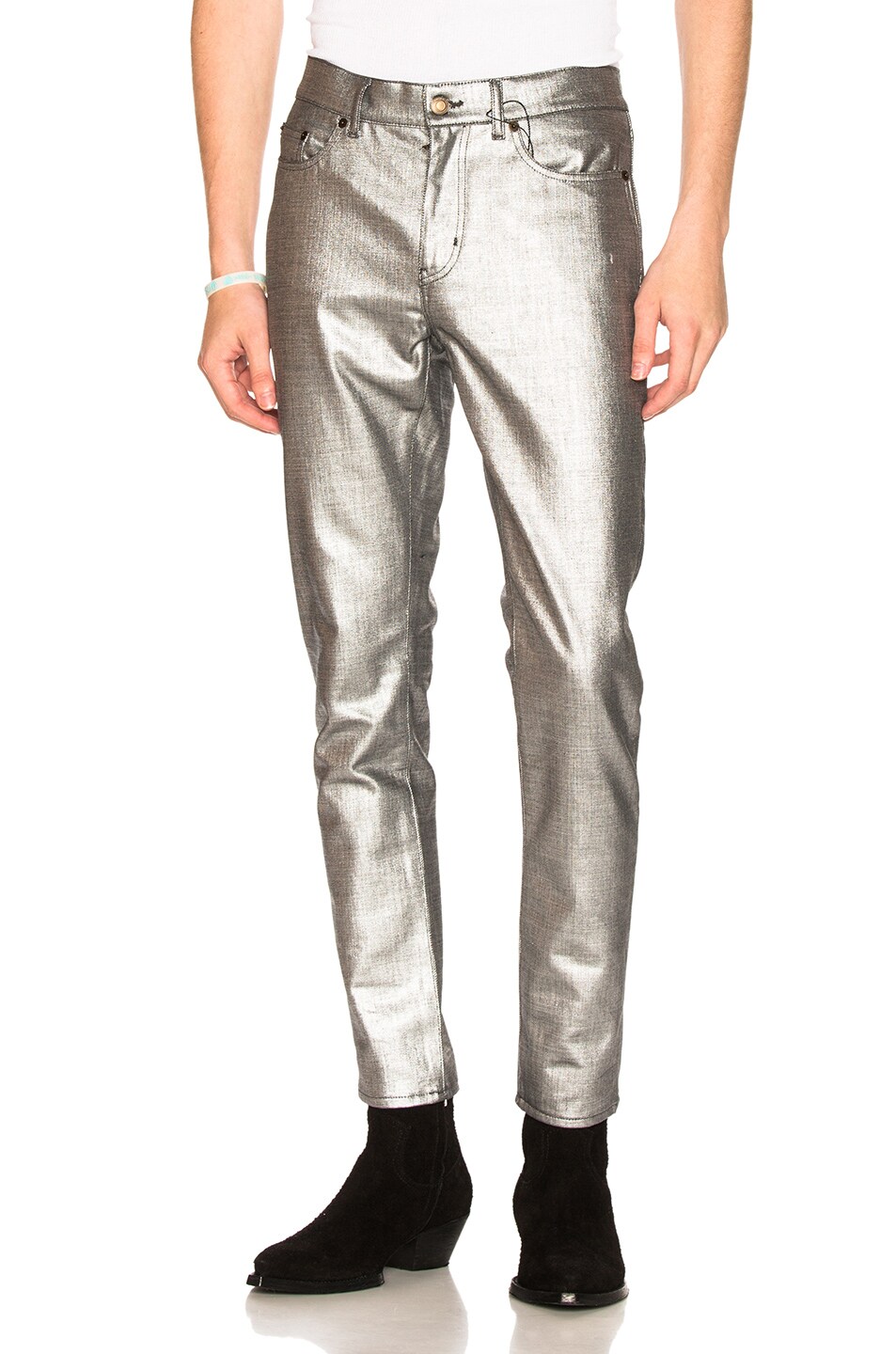 Image 1 of Saint Laurent Jeans in Silver