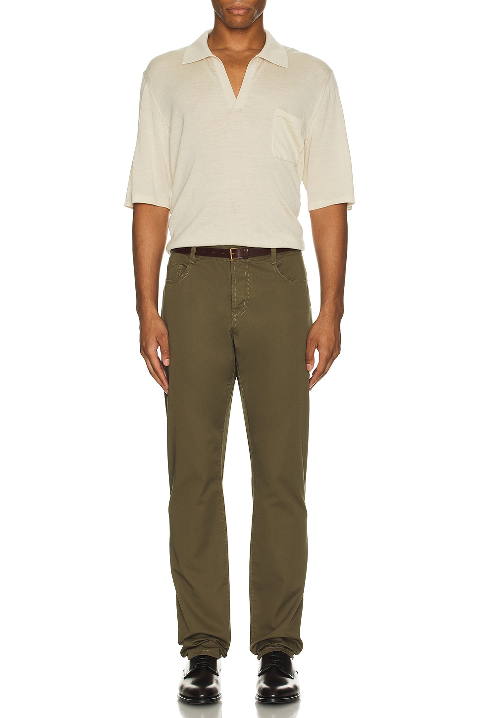 Image 1 of Saint Laurent Slim Fit Jeans in Authentic Kaki