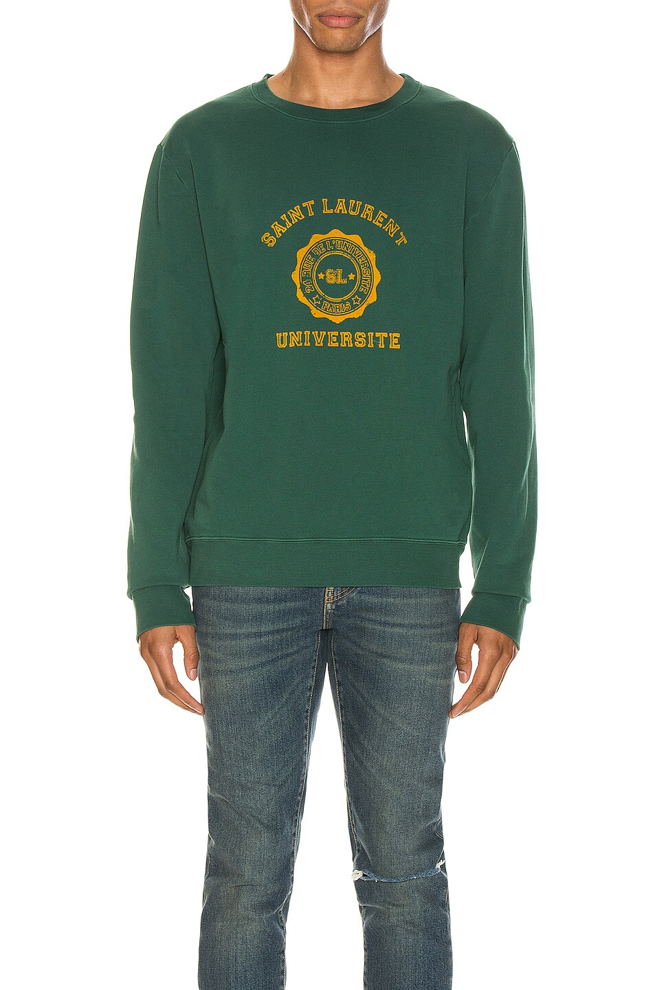 Image 1 of Saint Laurent Universite Saint LaurentSweatshirt in Green