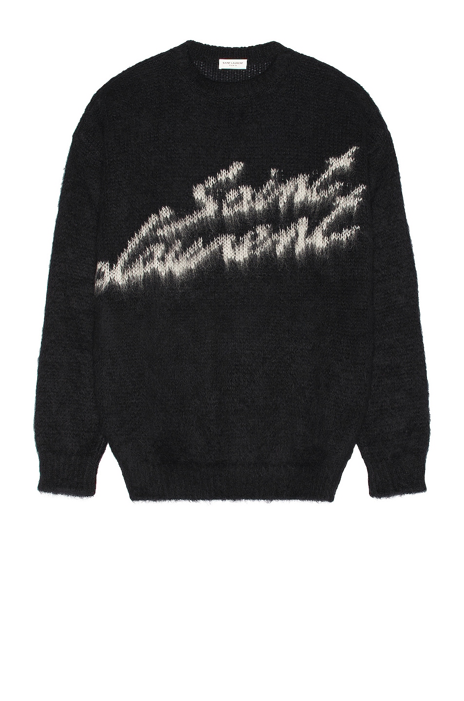 Image 1 of Saint Laurent Sweat 90's Jacquard Sweater in Noir & Natural