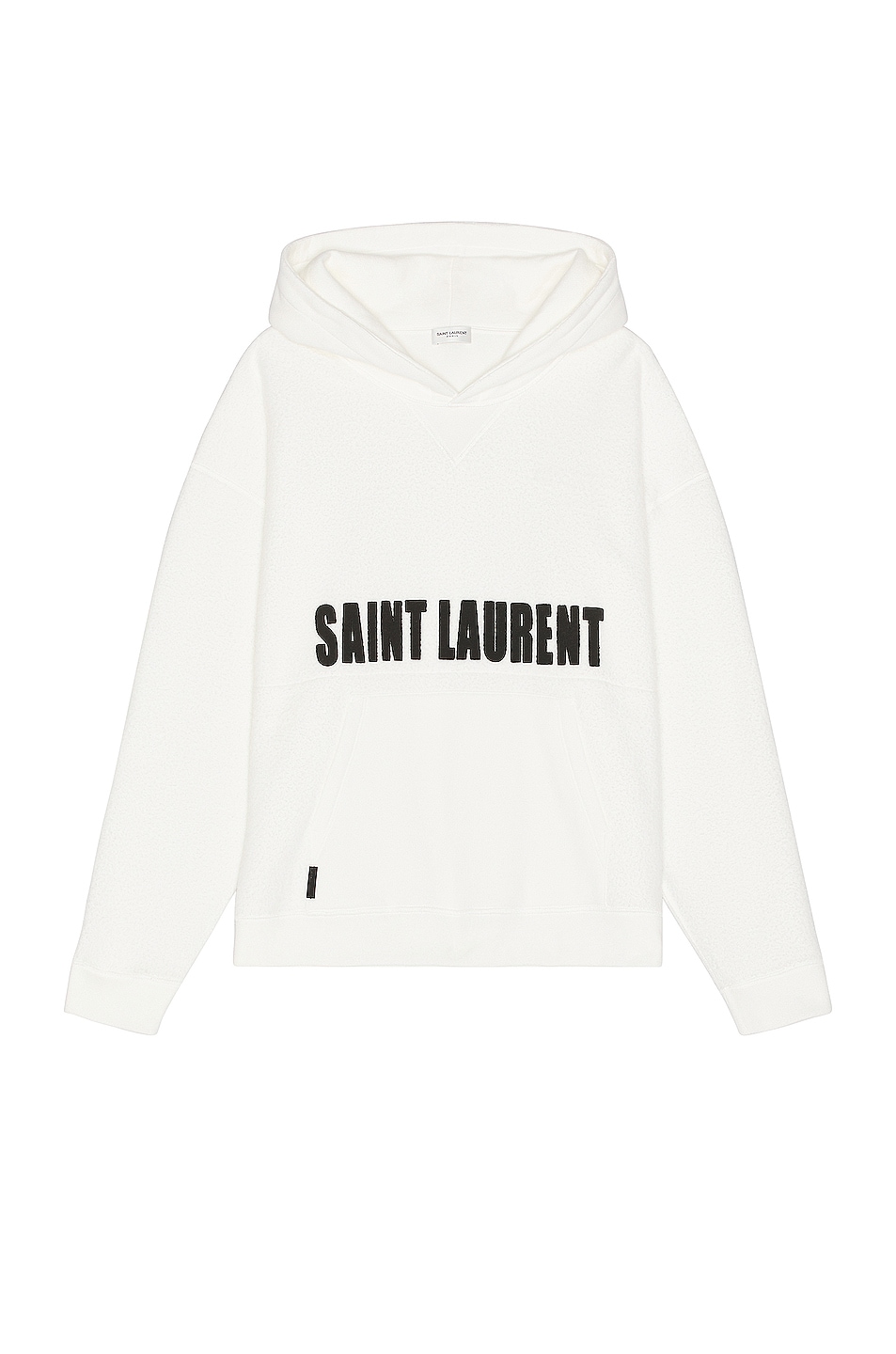 Image 1 of Saint Laurent Reverse Hoodie in Naturel & Noir